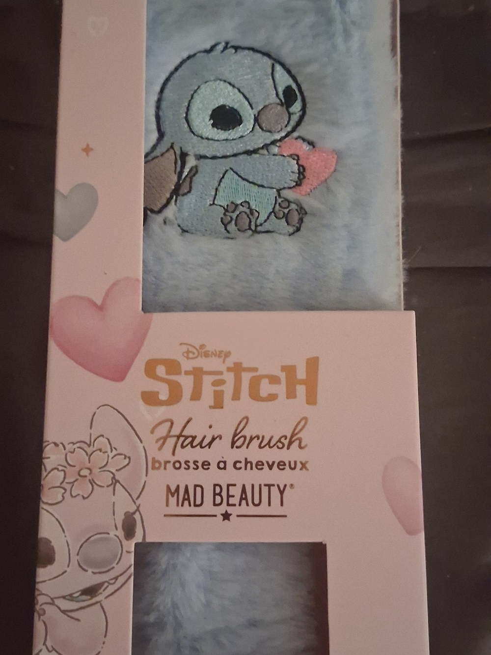 Disney Stitch Plush Hair Brush - Light Blue